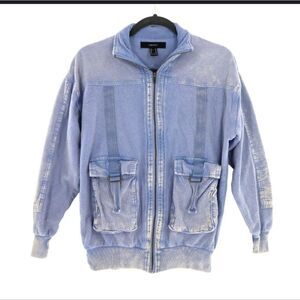 NWT F21 Powder Blue Vintage Forever Terrycloth Corduroy Shacket